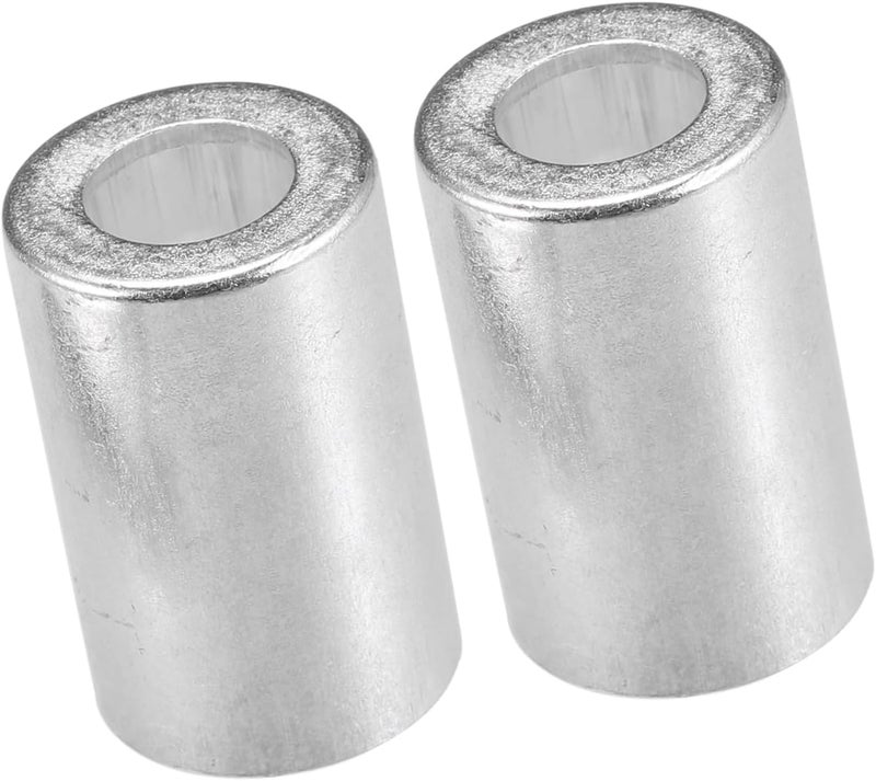 REPAIROCK 2pcs Car Aluminum Cylindrical Air Conditioner Pipe Joint Fitting Sleeve 12mm 19mm Hole Dia Auto Replacement Parts - Image 1